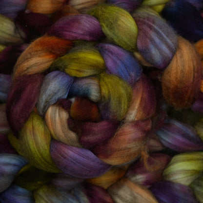 Farmers' Market on Hand Dyed Baby Camel Superfine Merino wool Combed top - 4 oz