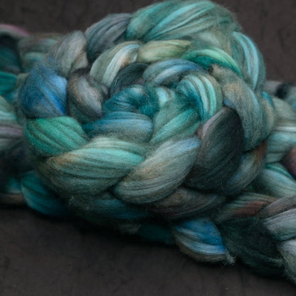 Never Going to Give You Up on Hand Dyed Baby Camel Superfine Merino wool Combed top - 4 oz