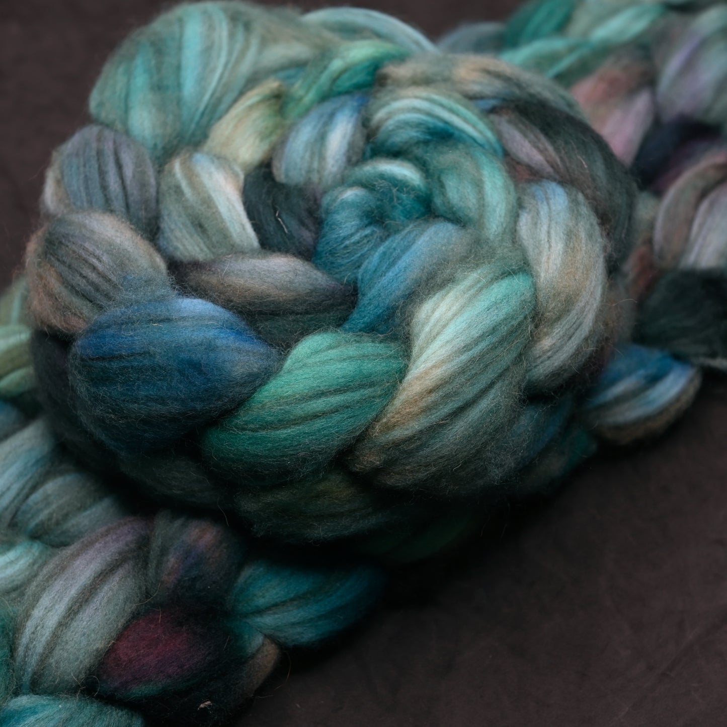 Never Going to Give You Up on Hand Dyed Baby Camel Superfine Merino wool Combed top - 4 oz