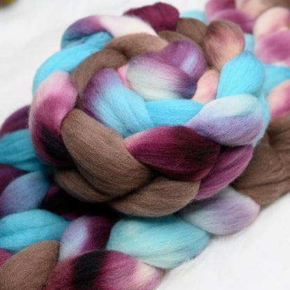 7 ate 9 on Hand Dyed Cormo Wool Combed Top - 4 oz