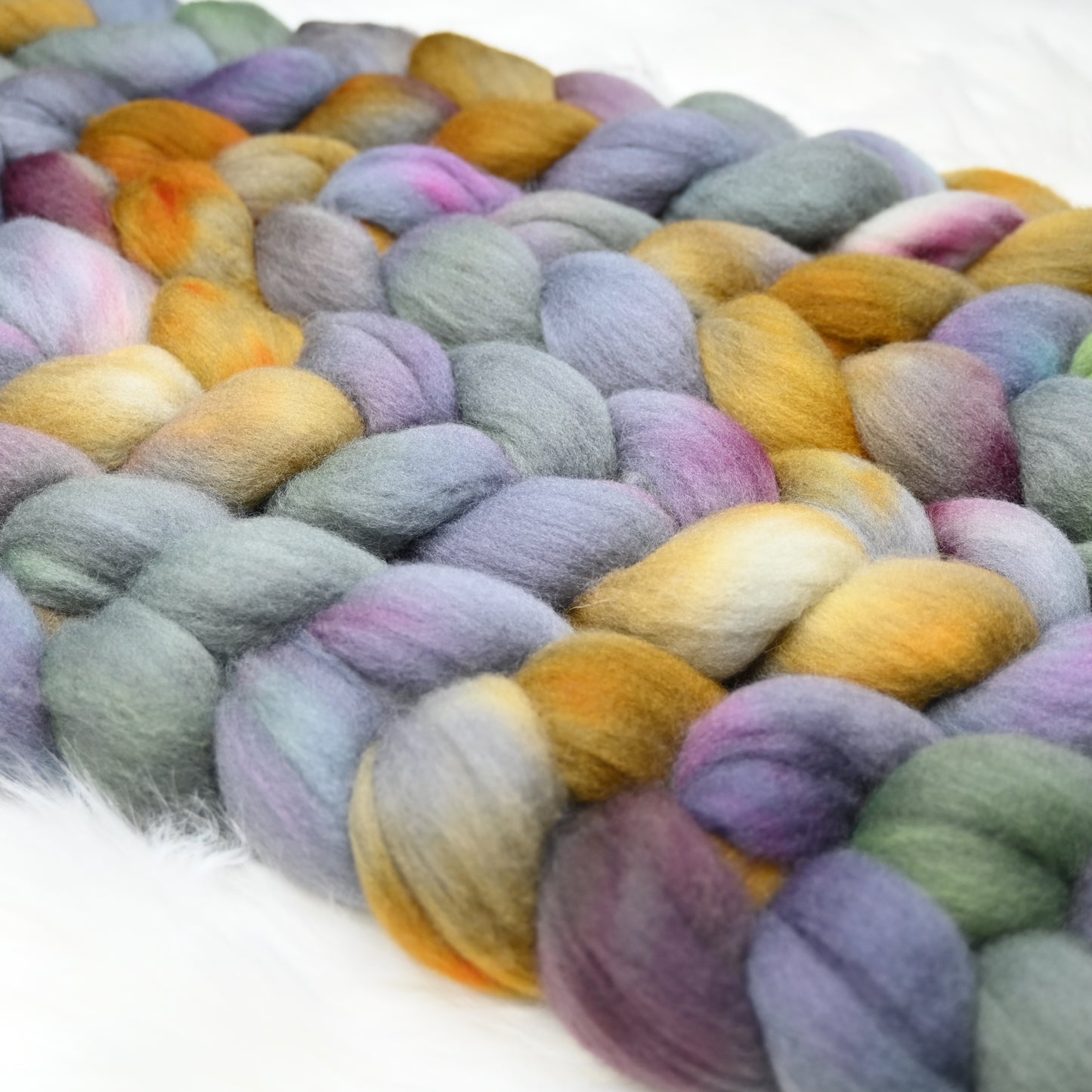 Ancient Tomes on Hand Dyed Cormo Wool Combed Top - 4 oz