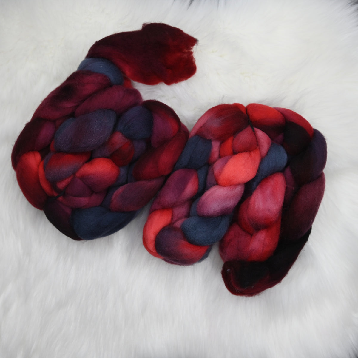 Hail Satin on Hand Dyed Cormo Wool Combed Top - 4 oz