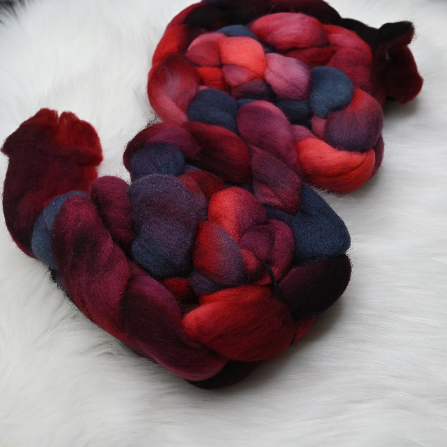 Hail Satin on Hand Dyed Cormo Wool Combed Top - 4 oz