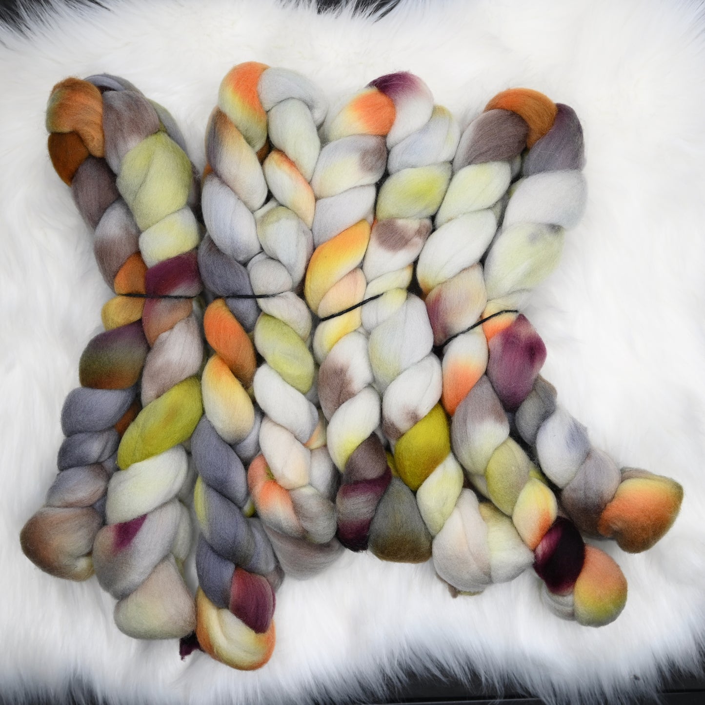 Haunted on Hand Dyed Cormo Wool Combed Top - 4 oz
