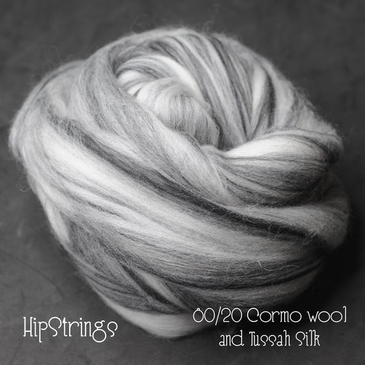 80/20 Cormo Wool Tussah Silk Combed Top - 4 oz