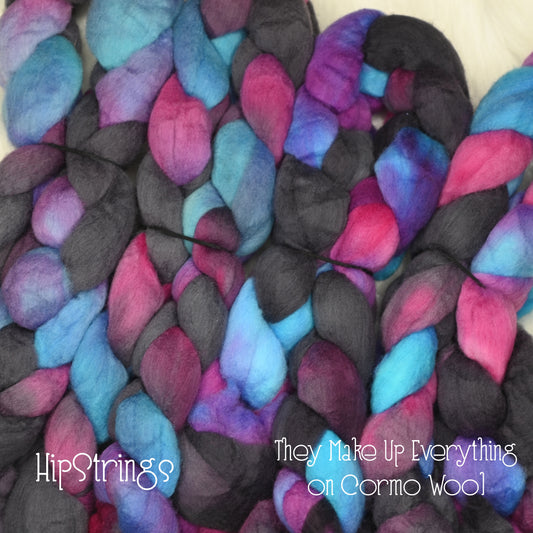 They Make Up Everything on Hand Dyed Cormo Wool Combed Top - 4 oz