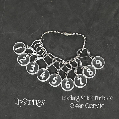 Counting by 1s Locking Stitch Markers - Set of 9