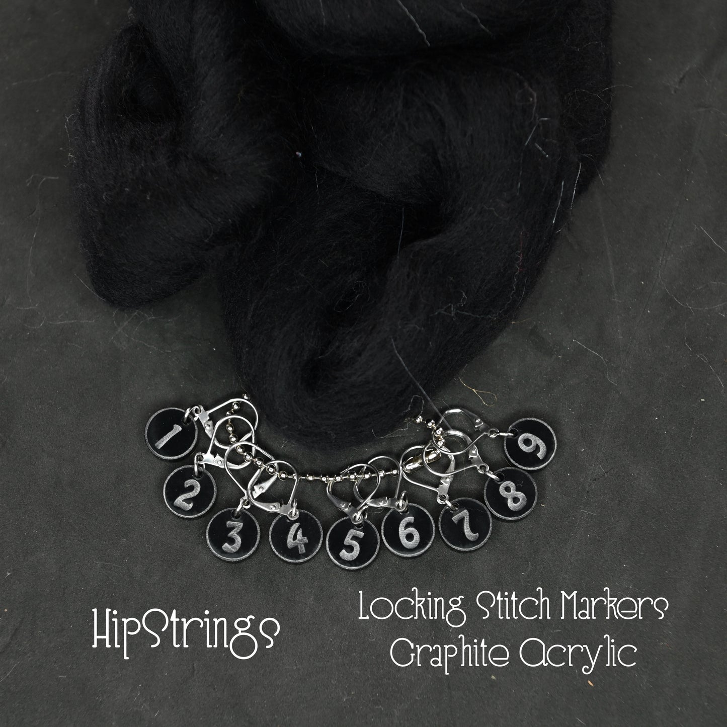 Counting by 1s Locking Stitch Markers - Set of 9