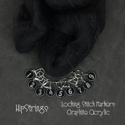 Counting by 1s Locking Stitch Markers - Set of 9