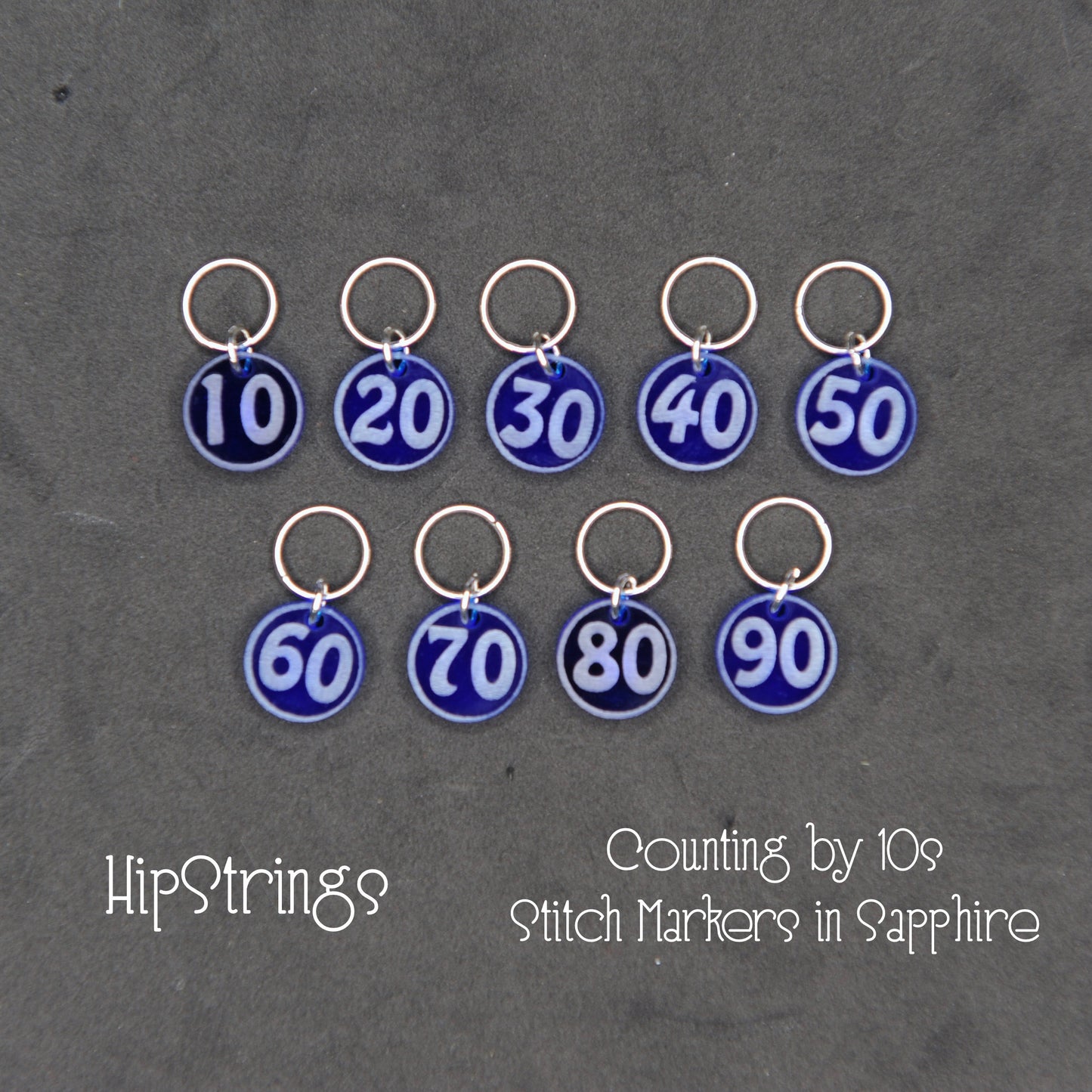 Counting by 10s Stitch Markers - Set of 10