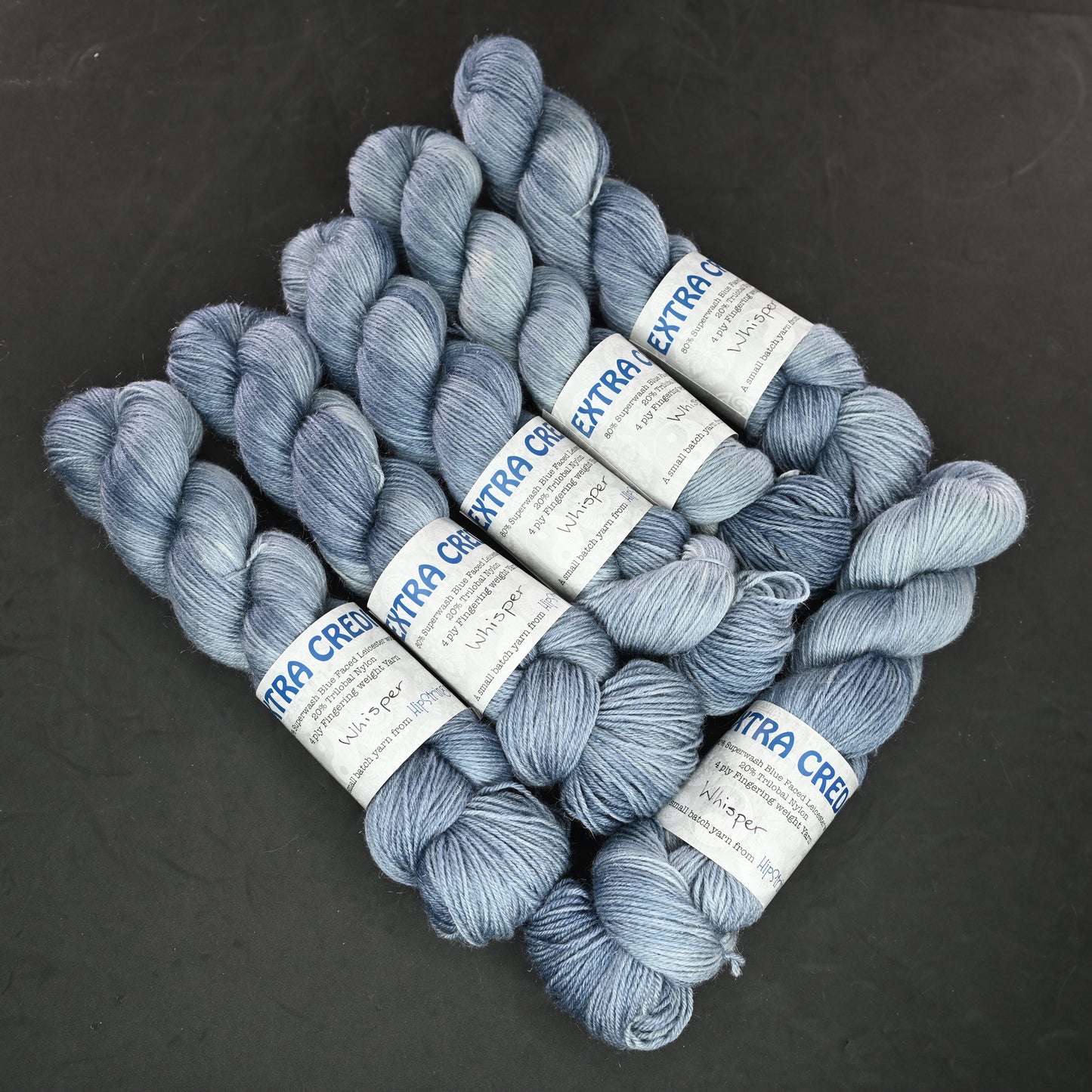 Whisper on Extra Credit SW BFL Nylon Sock yarn - 437 yd/100g