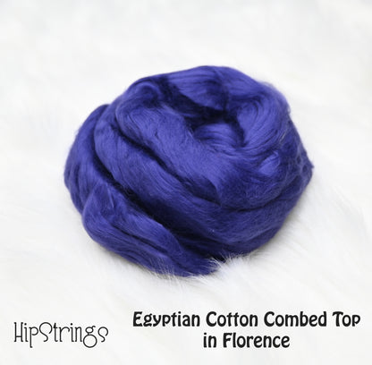 Dyed Egyptian Cotton Combed Top - 1 oz