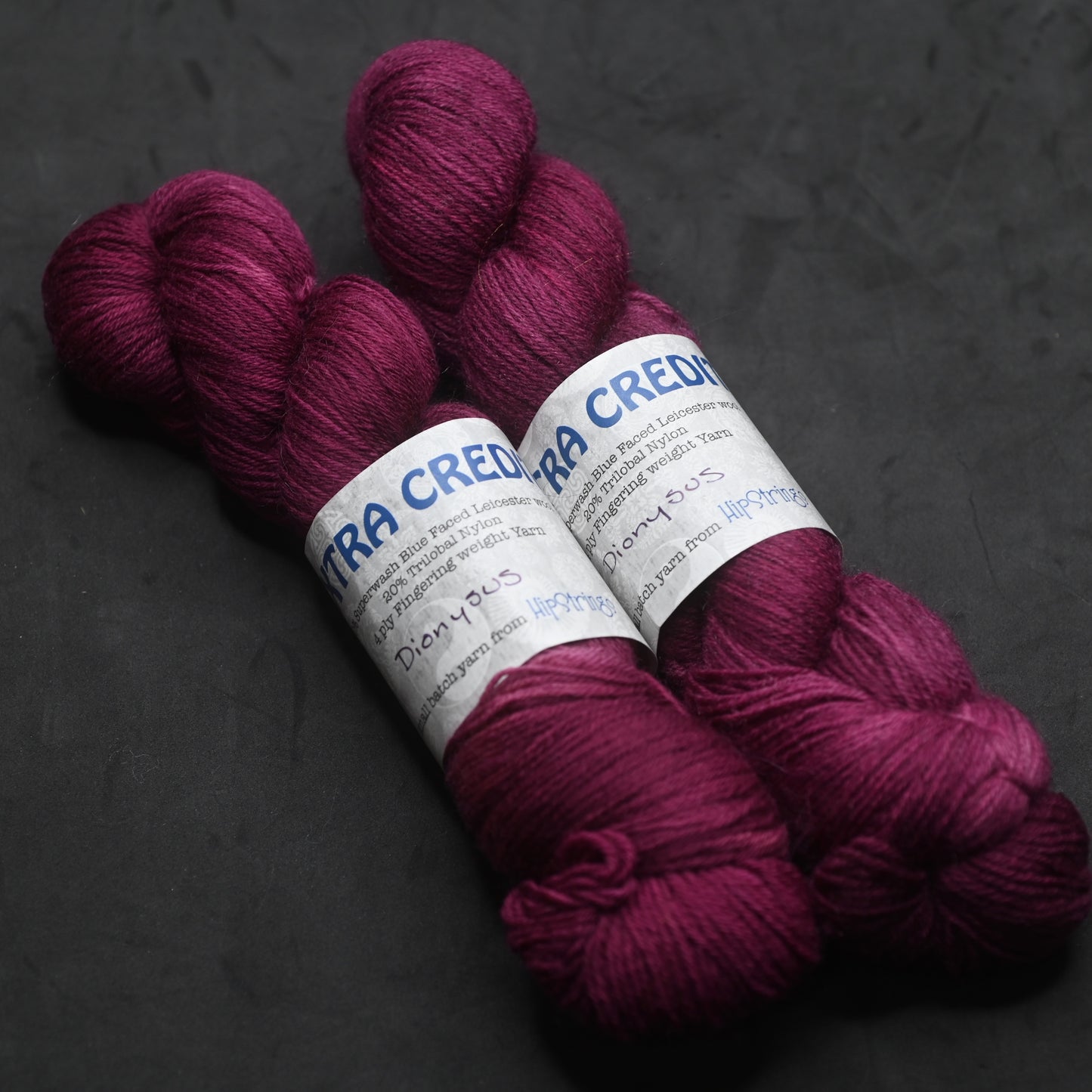 Dionysus on Hand Dyed Extra Credit SW BFL Nylon Sock yarn - 437 yd/100g