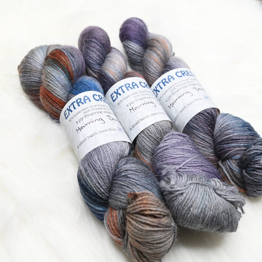 Mourning Dove on Hand Dyed Extra Credit SW BFL Nylon Sock yarn - 437 yd/100g