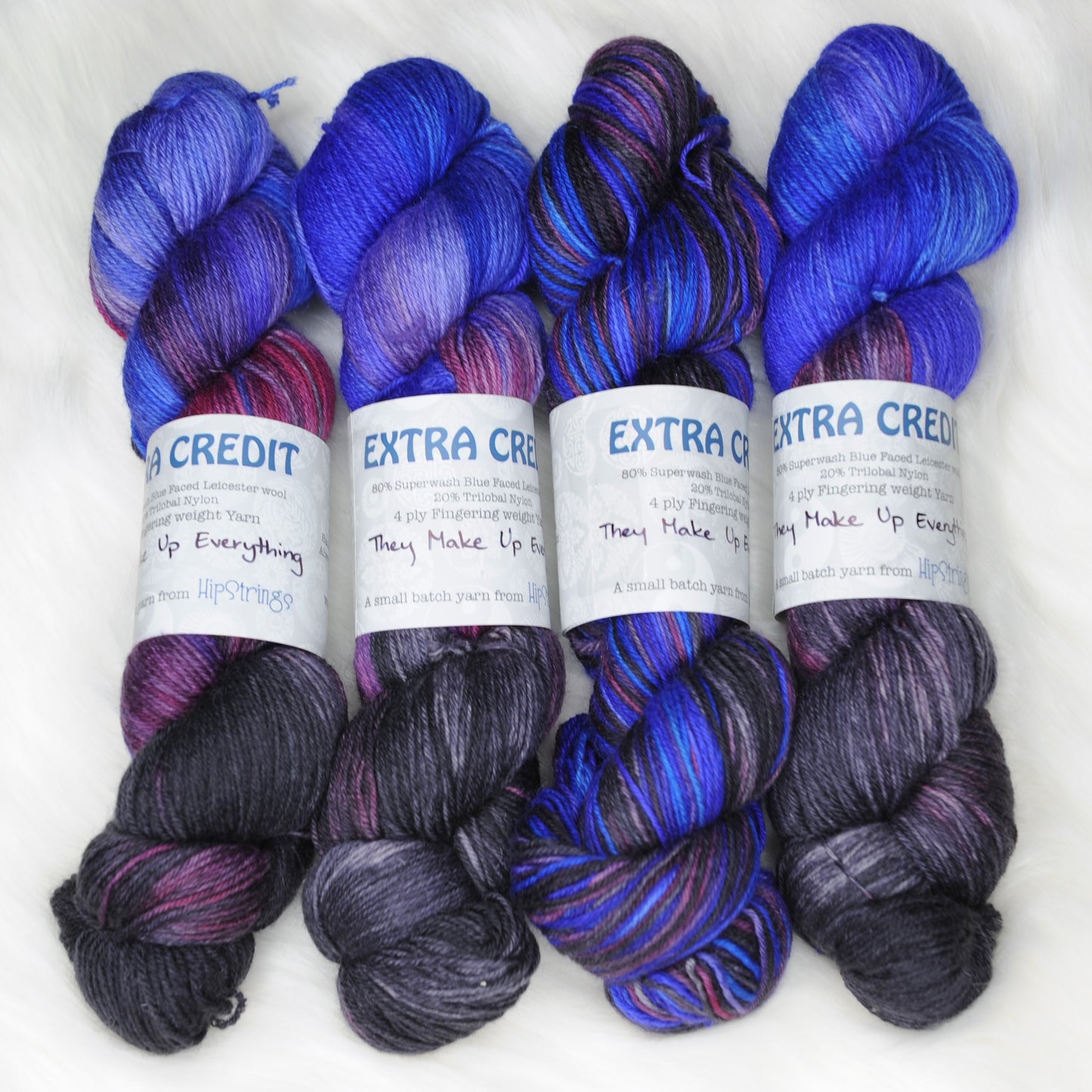 They Make Up Everything on Extra Credit SW BFL Nylon Sock yarn - 437 yd/100g