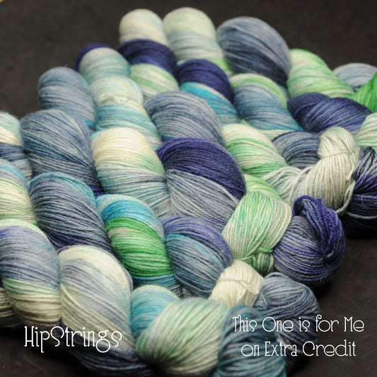 This One is For Me on Extra Credit SW BFL Nylon Sock yarn - 437 yd/100g