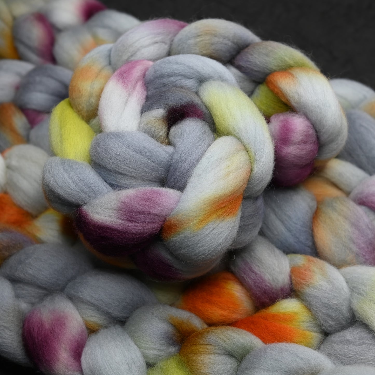 Haunted on Hand Dyed Falkland Wool Combed Top - 4 oz