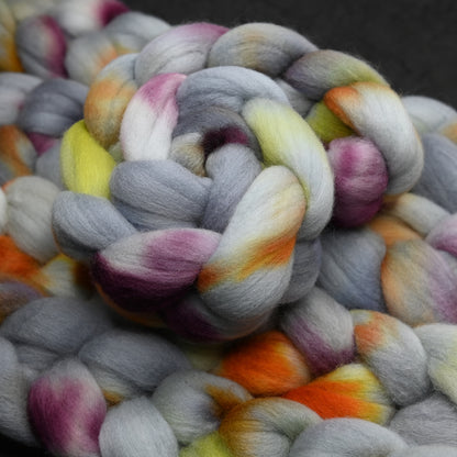 Haunted on Hand Dyed Falkland Wool Combed Top - 4 oz