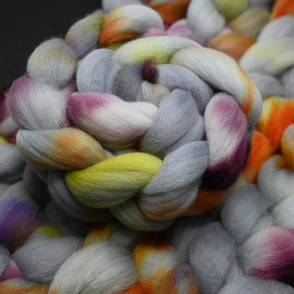 Haunted on Hand Dyed Falkland Wool Combed Top - 4 oz
