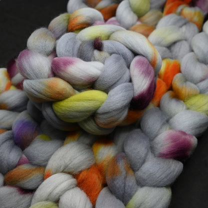 Haunted on Hand Dyed Falkland Wool Combed Top - 4 oz