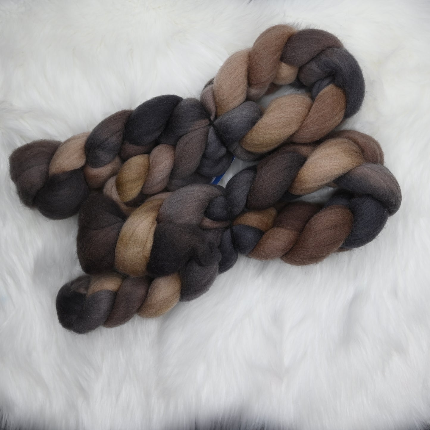 Plague Bear on Hand Dyed Falkland Wool Combed Top - 4 oz