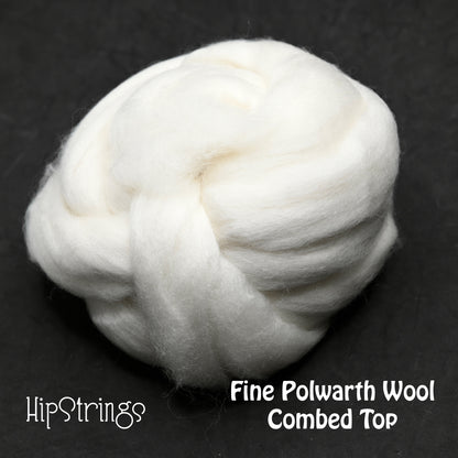 Fine Polwarth Wool Combed Top - 4 oz