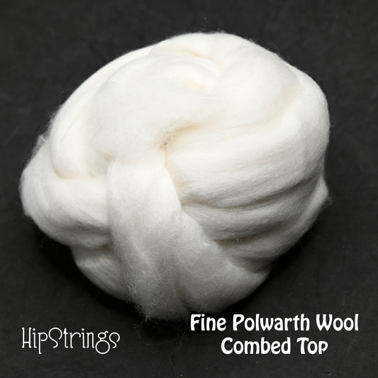 Fine Polwarth Wool Combed Top - 4 oz