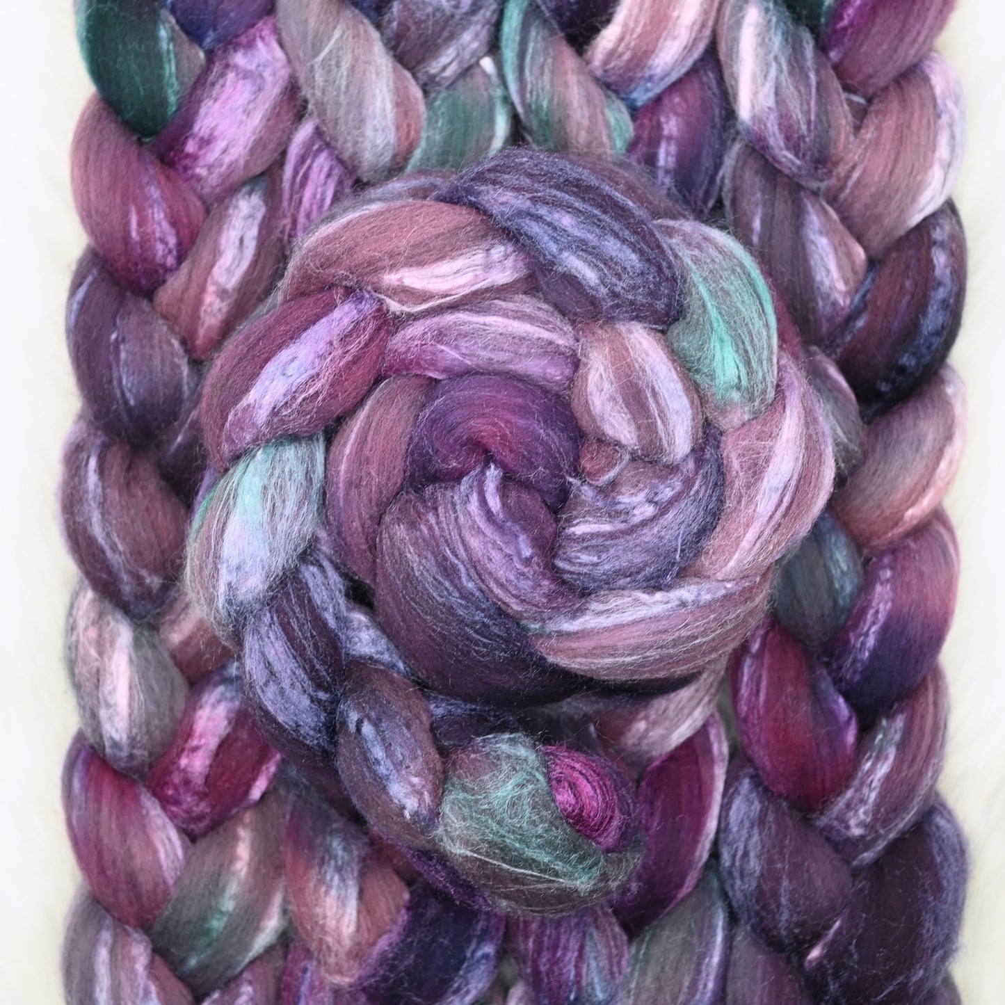 Advanced Marriage Counseling on Hand Dyed Grey Merino/Tussah Silk Combed Top 4 oz