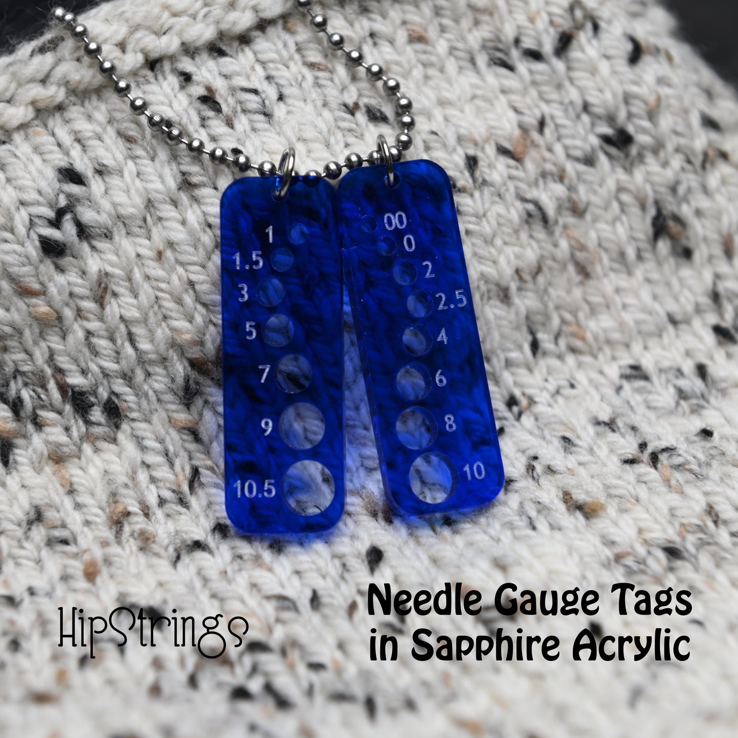 Needle Gauge Tags - Acrylic and Wood