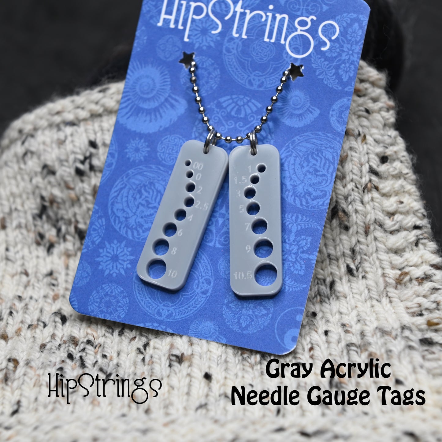 Needle Gauge Tags - Acrylic and Wood