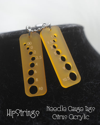 Needle Gauge Tags - Acrylic and Wood