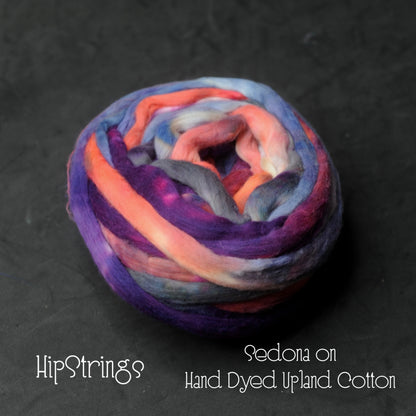 Hand Dyed Cotton Sliver "Sedona" - 2 oz
