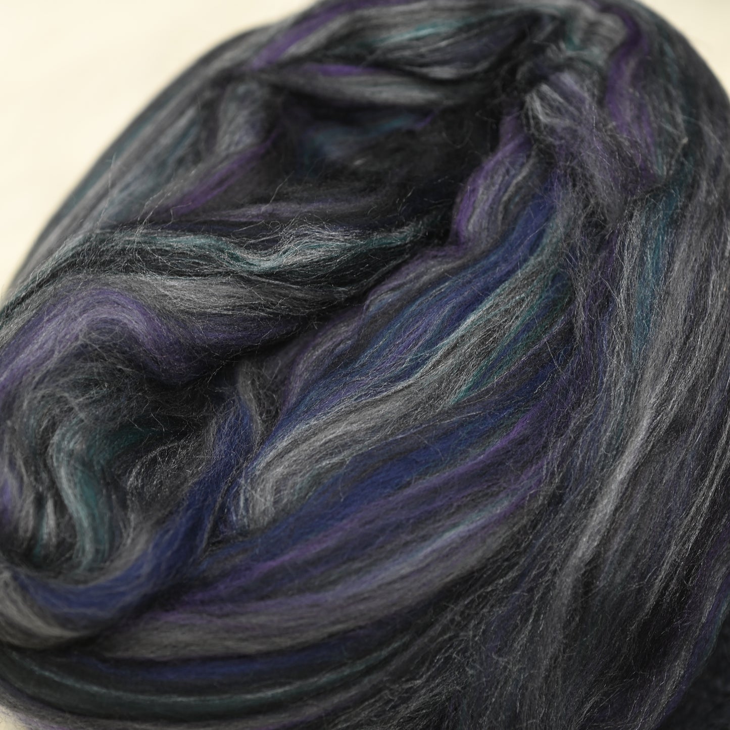 Hematite Superfine Merino Wool Silk Signature Custom Blended Top - 4 oz