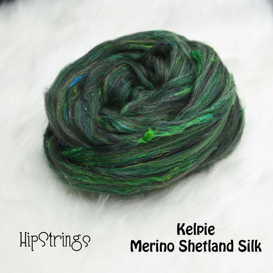 Kelpie Merino Shetland Silk Signature Blend Combed Top - 4 oz