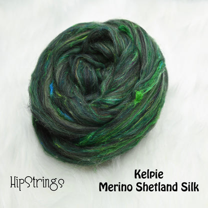 Kelpie Merino Shetland Silk Signature Blend Combed Top - 4 oz