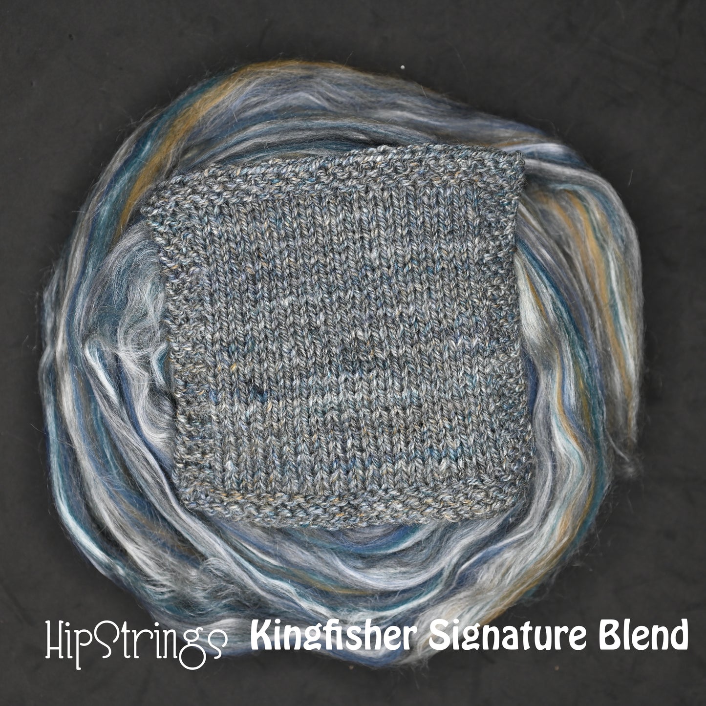 Kingfisher Merino Shetland Ramie Silk Signature Blend Combed Top - 4 oz