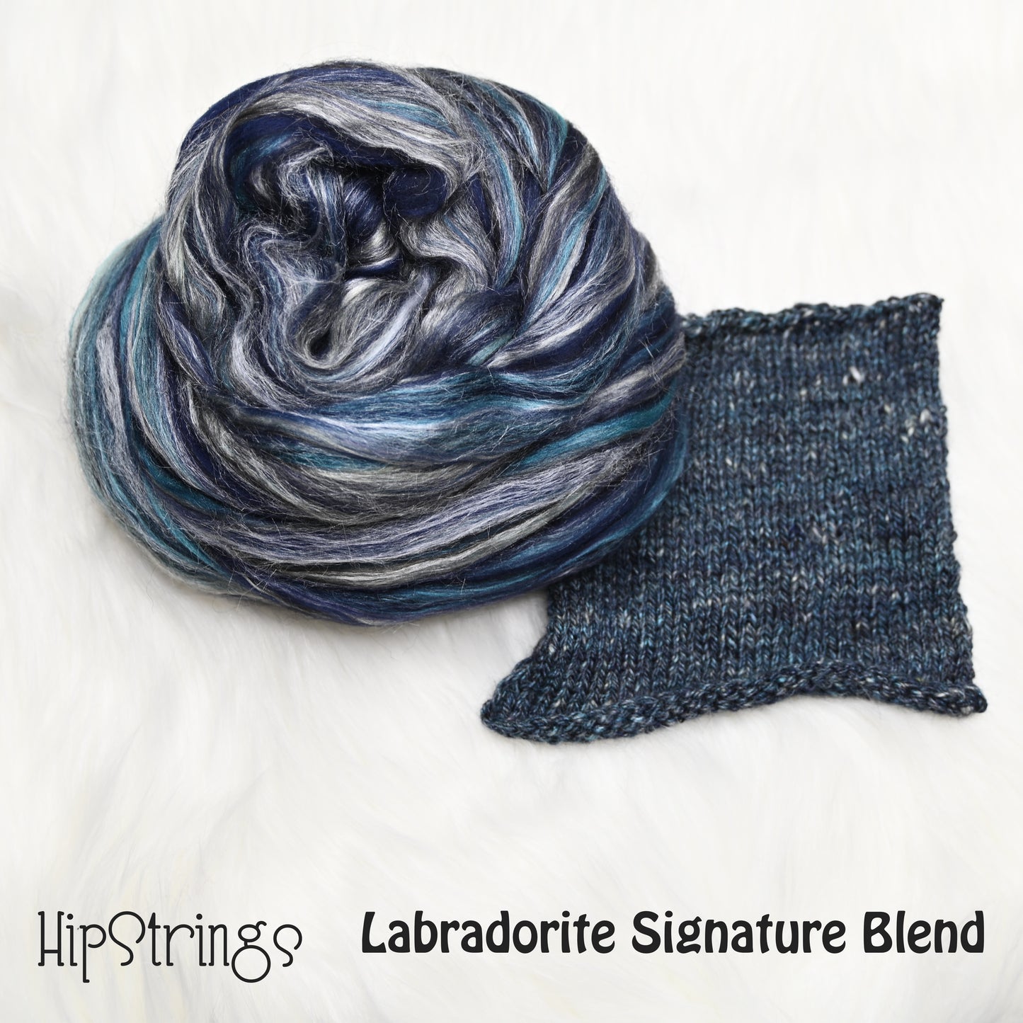 Labradorite Merino Alpaca Bamboo Silk Signature Blend Top - 4 oz