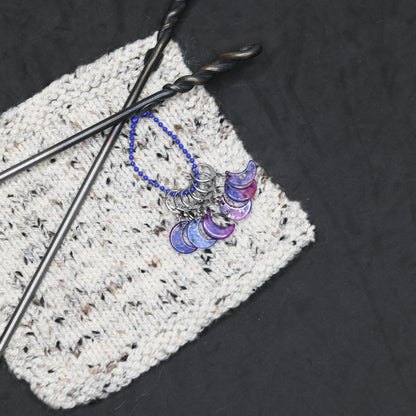 Purple Moon Locking Stitch Markers