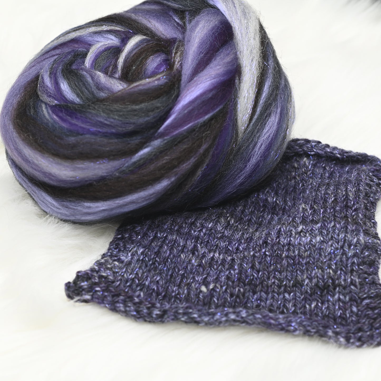 Lord Berrywinkle Signature Blend - Merino Shetland Tussah Stellina Combed Top - 4 oz