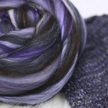 Lord Berrywinkle Signature Blend - Merino Shetland Tussah Stellina Combed Top - 4 oz