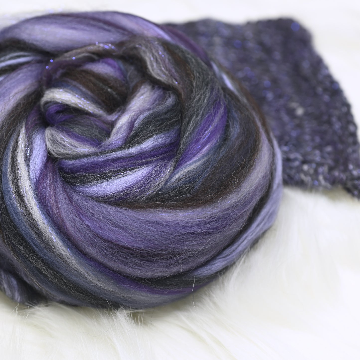 Lord Berrywinkle Signature Blend - Merino Shetland Tussah Stellina Combed Top - 4 oz