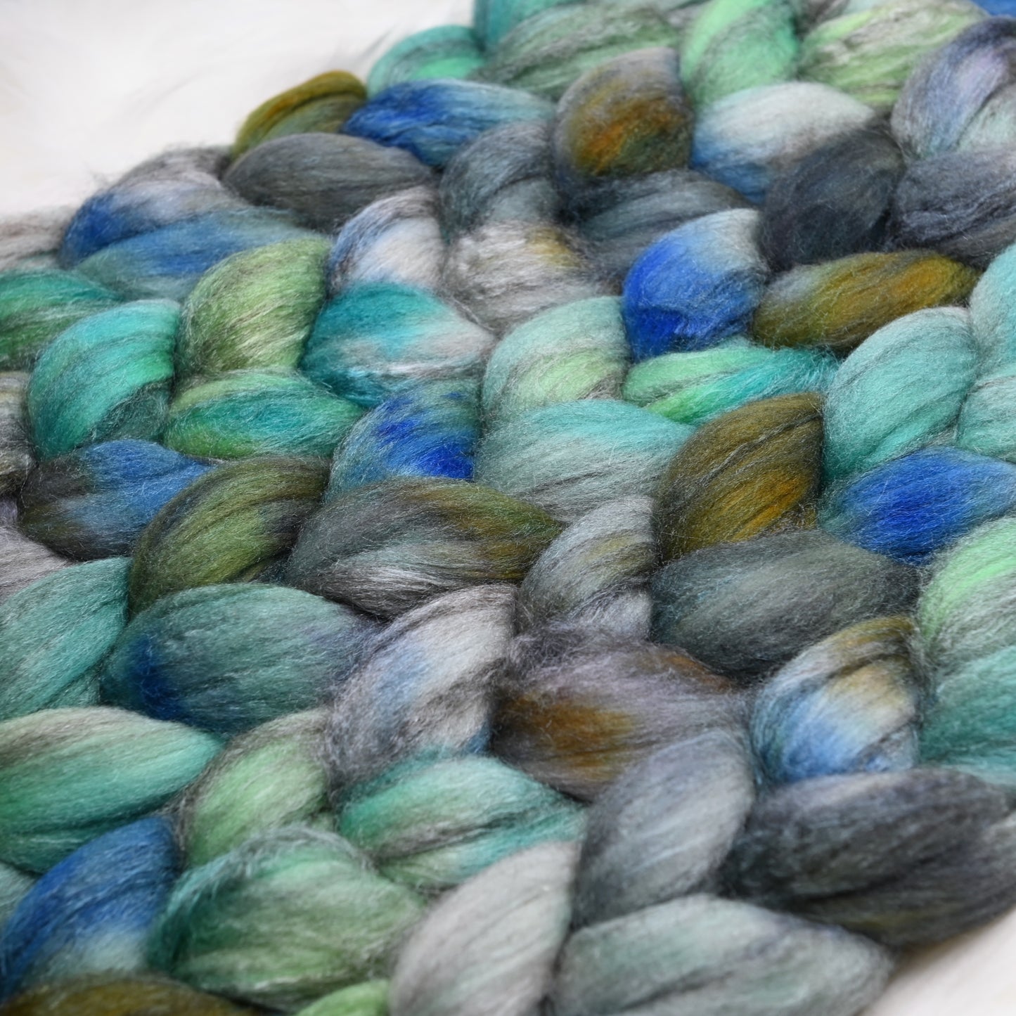 Crab Mentality on Hand Dyed Merino Yak Silk Combed Top - 4 oz