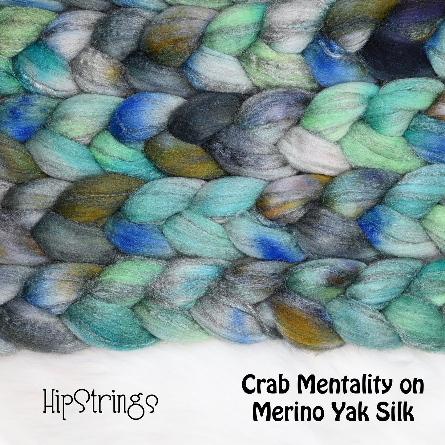 Crab Mentality on Hand Dyed Merino Yak Silk Combed Top - 4 oz