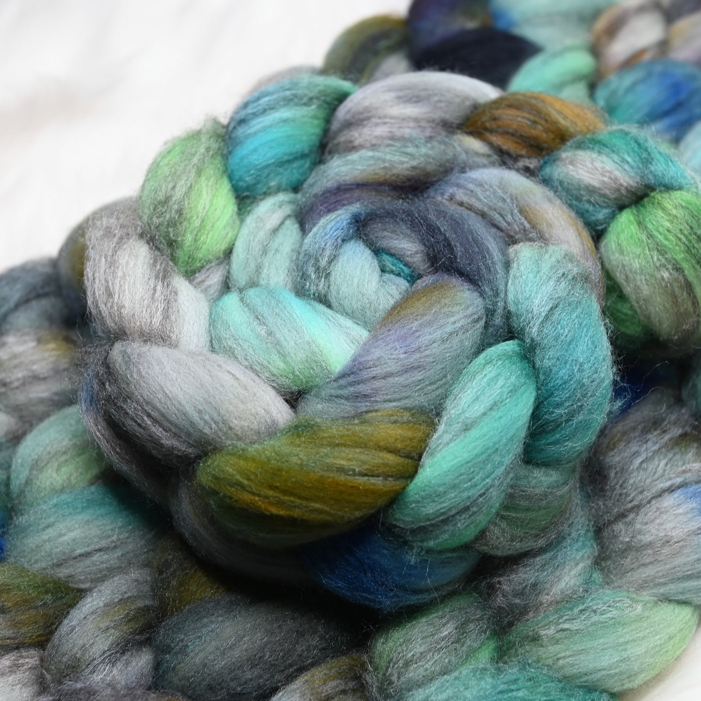 Crab Mentality on Hand Dyed Merino Yak Silk Combed Top - 4 oz