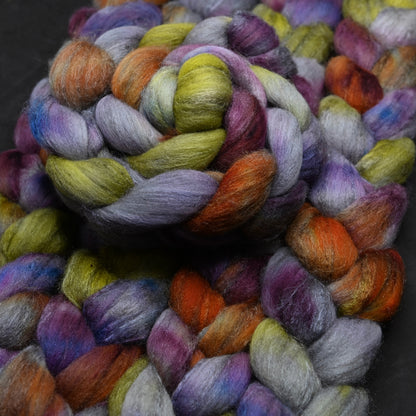 Farmer's Market on Hand Dyed Merino Yak Silk Combed Top - 4 oz