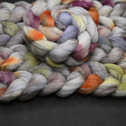Haunted on Hand Dyed Merino Yak Silk Combed Top - 4 oz