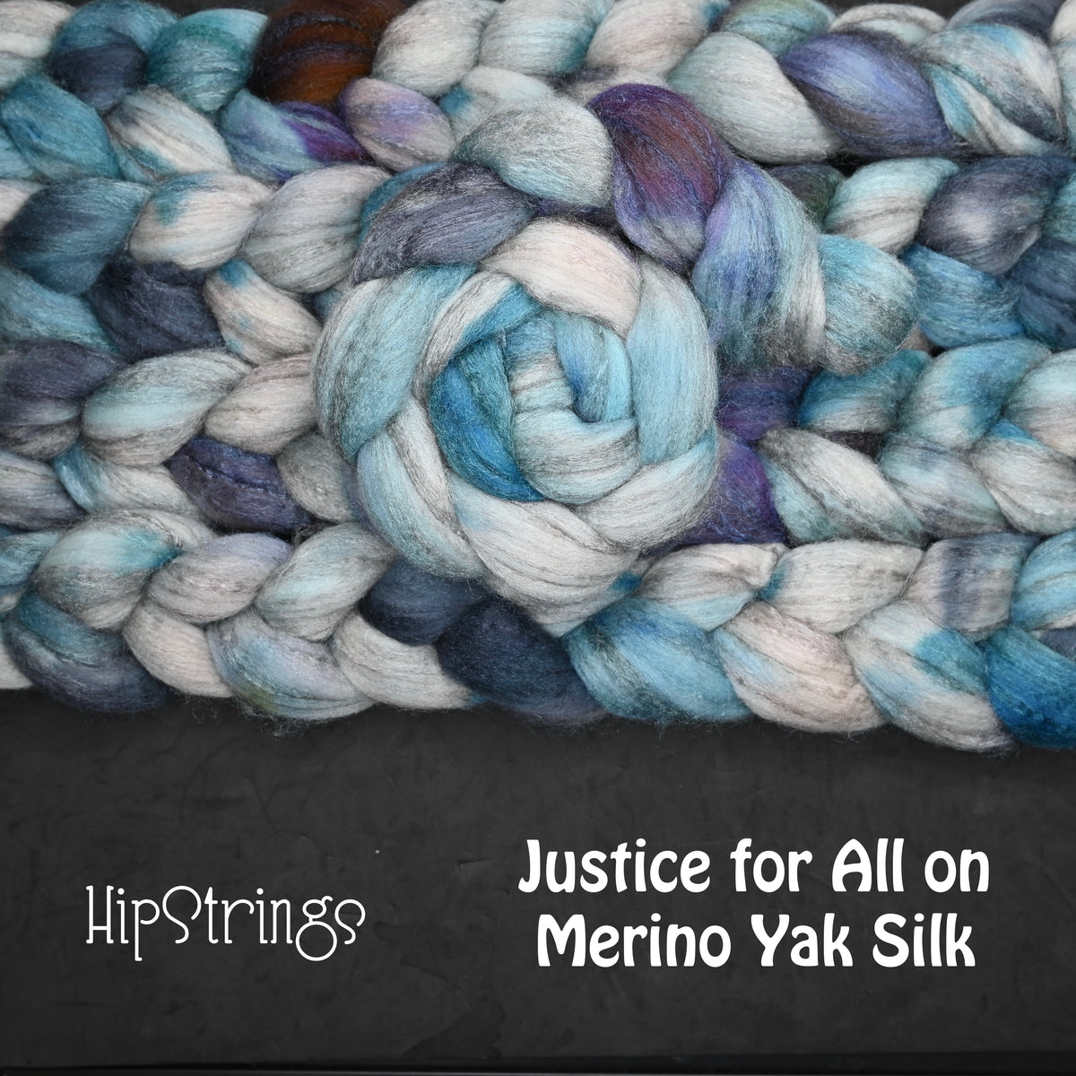 Justice for All on Hand Dyed Merino Yak Silk Combed Top - 4 oz