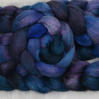 Stormking on Hand Dyed Merino Yak Silk Combed Top - 4 oz