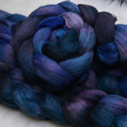 Stormking on Hand Dyed Merino Yak Silk Combed Top - 4 oz