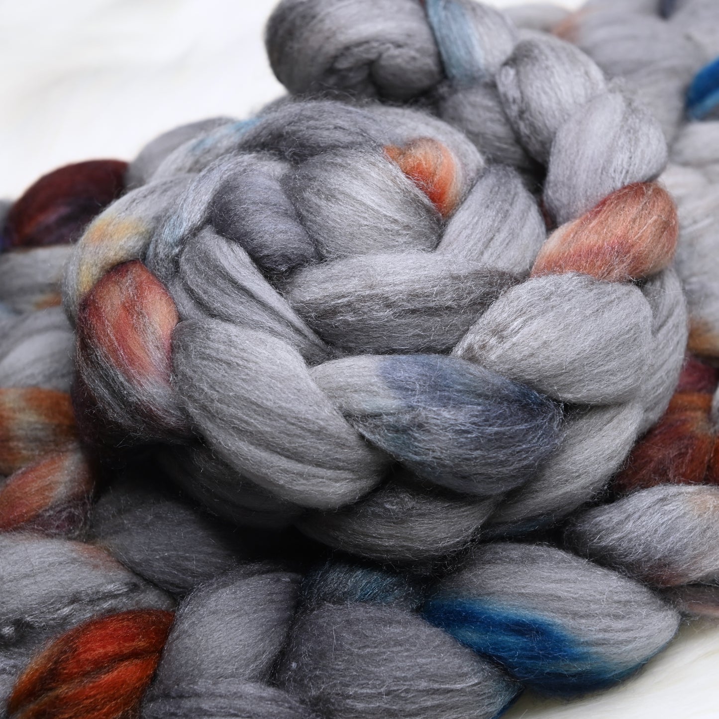 Work Study on Hand Dyed Merino Yak Silk Combed Top - 4 oz